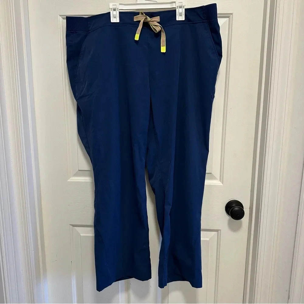 Medelita Women Argon Scrub Pants Size XXL Navy Blue Drawstring Waist Stretch